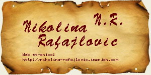 Nikolina Rafajlović vizit kartica
